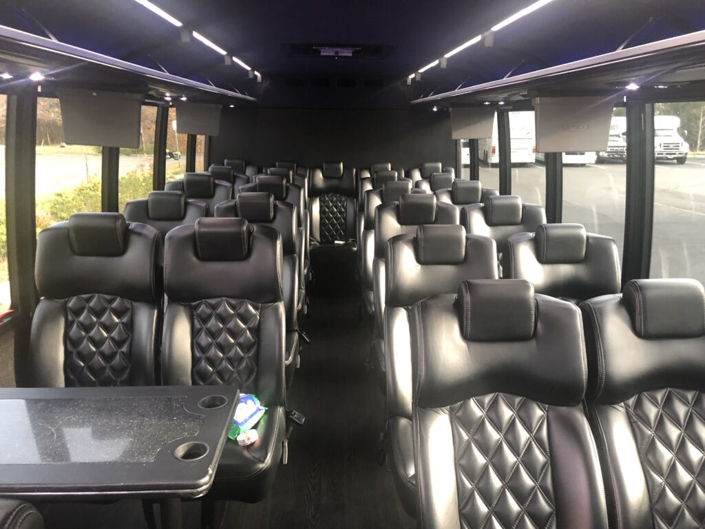 Minibus leather seating