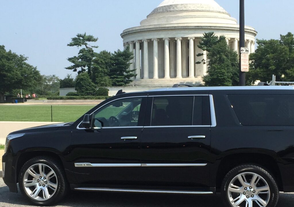 Cadillac Escalade at the Jefferson Memorial