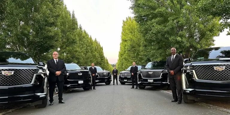 Luxury vehicle in Virginia wine country